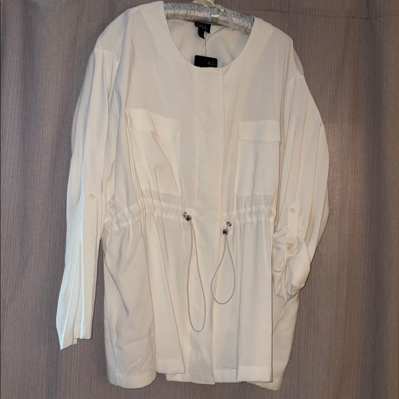 Ulla Popken Jackets & Blazers - White Jacket 24/26W Plus Size Lightweight for Spring Summer